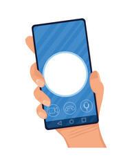 hand using smartphone technology