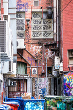 Melbourne Laneway With Graffiti