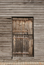 Old Rustic Wooden Doorway.