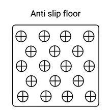 Anti Slip Floor Icon Isolated On White Background