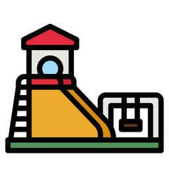 Poster - playground line icon