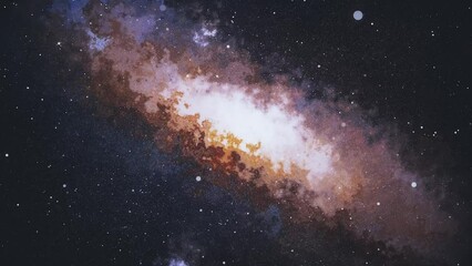 Wall Mural - 3d animation of fast galaxy travel