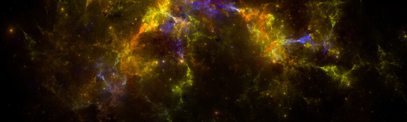 Wall Mural - banner star field background . starry outer space background texture . colorful starry night sky out