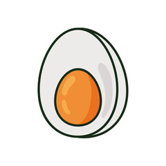 Sticker - egg boiled half