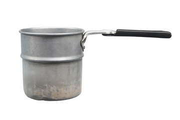 Wall Mural - old cooking pot (with clipping path) isolated on white background