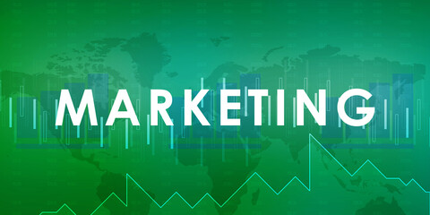 Wall Mural - 2D Digital Abstract Business Networking background
