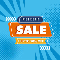 Wall Mural - weekend sale lettering