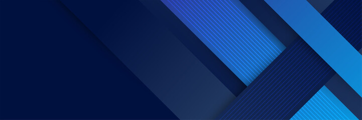 Wall Mural - Abstract blue banner background