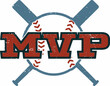 Baseball MVP Vector Stamp Graphic