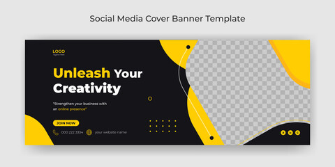 Wall Mural - creative digital marketing agency social media cover facebook cover web banner template