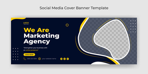 Wall Mural - digital marketing agency social media cover facebook cover web banner template