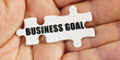© Dzmitry - In the hand of a man are puzzles with the inscription - BUSINESS GOAL