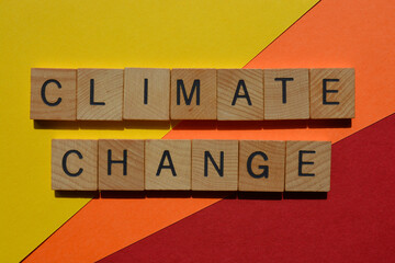 Poster - Climate Change, phrase as banner headline