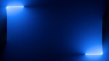 Fototapeta  - 3d render, abstract blue neon background