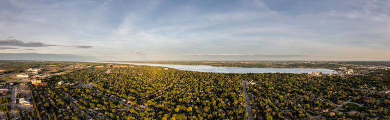 Wall Mural - Barrie panorama centennial park Simco lake at sunset in the summertime 