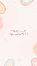 Peach Playful Cute Motivational Phone Wallpaper