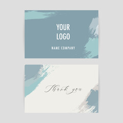 Wall Mural - abstract modern watercolor brush. minimal business card.