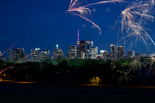 Beautiful Toronto Skyline Views With Fireworks