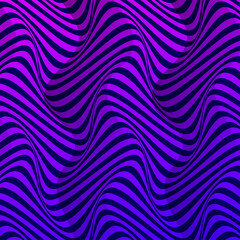 Wall Mural - Op art illusion background with wave