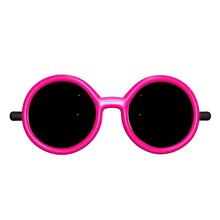 Circle Sunglasses With Pink Frames