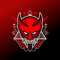 Wall Mural - demon logo esport