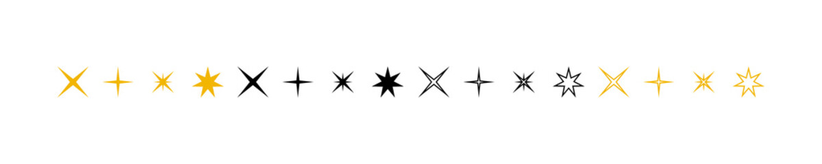 Wall Mural - star vector icons. stars collection