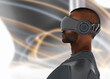 © Science RF - Man wearing a virtual reality headset, illustration