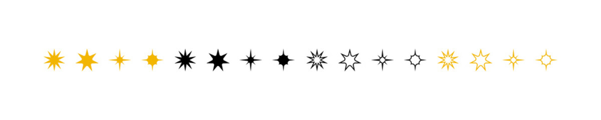 Wall Mural - star vector icons. vector illustration