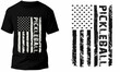 Pickleball US Flag T Shirt Design