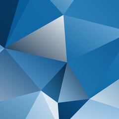 Fototapete - Abstract Blue Triangle Geometric Background, Vector Illustration.