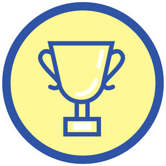 Wall Mural - winner trophy cup linear icon. first place prize, competition champion award. gold cup as symbol of 