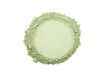 Circle green cosmetic clay powder - top view