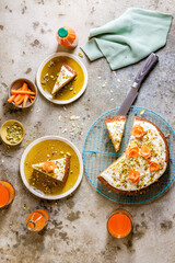 Healthy Homemade Carrot Cake Ready for Easter