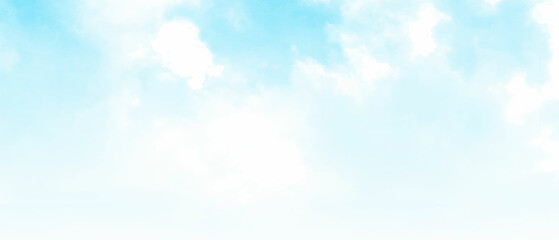 Aufkleber - Light pale blue gradient sky background, blurred delicate clouds. Toned photo