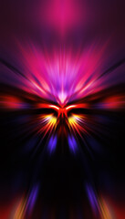 Leinwandbilder - Dark abstract futuristic background. Neon glow, laser shapes, lines. Gradient blurred background.