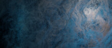 Colorful Blue Gas Clouds Banner Background