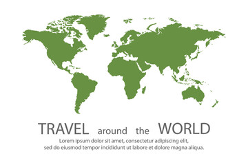 Wall Mural - earth map. travel concept. travel around the world. planet earth. vector illustration
