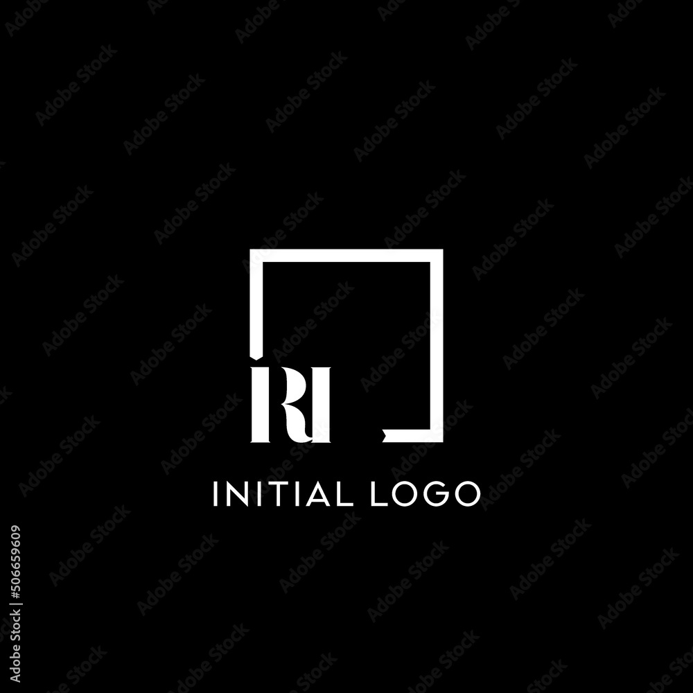 Letter RI simple square logo design ideas Stock Vector | Adobe Stock