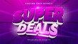 Super deals 3d editable text effect with purple color, suitable for promotion product.