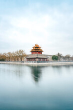 Winter Scenery Of The Corner Tower Of The Forbidden City, Beijing, China
