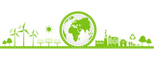 Banner Eco Friendly, Sustainability Development Concept And World Environmental Day