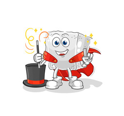 Poster - sugar cube magician illustration. character vector