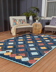 Modern geometry living area floor rug texture design