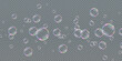 © Виктория Проскурина - Collection of realistic soap bubbles. Bubbles are located on a transparent background. Vector flying soap bubble. Bubble PNG Water glass bubble realistic png
