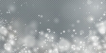 White Png Dust Light. Bokeh Light Lights Effect Background. Christmas Background Of Shining Dust Christmas Glowing Light Bokeh Confetti And Spark Overlay Texture For Your Design.