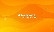 Abstract Orange Wave Background. Dynamic Shapes Composition. Modern Template Design For Covers, Brochures, Web And Banners.