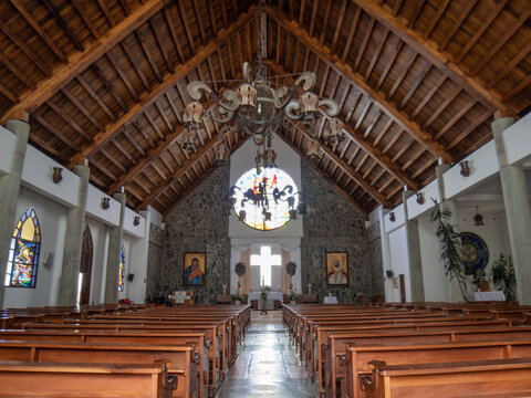 Photograph of the interior of the church located in the town of German origin called La Colonia Tovar in Venezuela