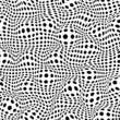 Vector seamless polka dot pattern with optical illusion. Simple design for wrapping paper, wallpaper, textile, stationery.
