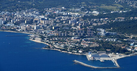 Canvas Print - survol d'ajaccio en corse