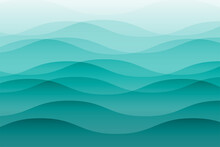 Turquoise Ocean Color Sea Waves With Ripples Background